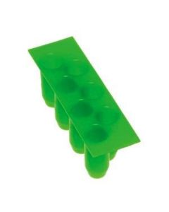 RPI Flexi-Rack Workstation Tube Inserts, 5.0ml Tubes, Holds 7 Tubes, Green, 5 Per Package
