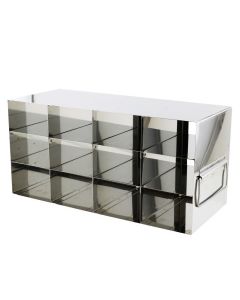 RPI Upright Freezer Rack For Plastic 2 Inch Boxes, 4 X 3 Array, 5 7/8 X 14 3/4 X 7 Inches