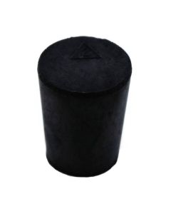 RPI Laboratory Grade Rubber Stopper, Black Sbr Rubber, Size #2, 20 X 16 X 25mm, 45 Per Package