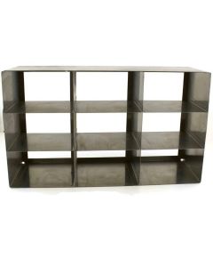 RPI Upright Freezer Rack For 3 Inch High Boxes, 9 Box Capacity, 3 X 3 Array, 5 1/2 X 16 X 9 5/8h Inches