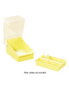 RPI Slidefile Junior Storage System, 3 1/4 X 5 1/2 X 3 3/8, 50 Slots, 200 Slide Capacity, Yellow