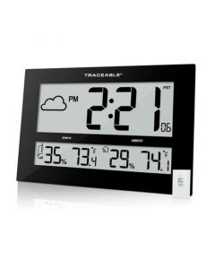 RPI Traceable Giant-Digits Radio Controlled Clock With Temperature Sensor