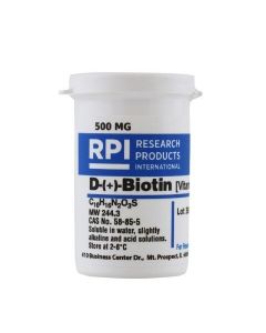 RPI D-(+)-Biotin [Vitamin H], 500 Milligrams