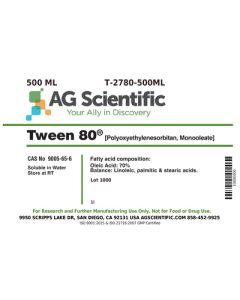 AG Scientific Tween 80, 500 Ml
