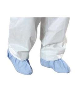 AlphaPro Shoe Cover, Blue, Butterfly Style, Serged Seam, Size XL