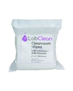 United Scientific Labclean Cleanroom Wipes, 55% Cellulose / 45% Polyester, 4” X 4”, 1200/Pack