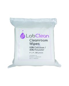 United Scientific Labclean Cleanroom Wipes, 55% Cellulose / 45% Polyester, 9” X 9”, 300/Pack