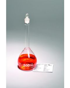 United Scientific Volumetric Flask, Class A, W/ Glass Stopper, Batch Certified, 2000ml