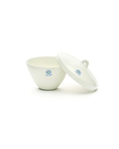 United Scientific Porcelain Crucible, Wide Form W/ Cover, 100ml