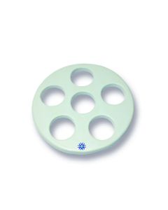 United Scientific Porcelain Desiccator Plate W/ Large Holes, 140mm Dia