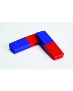 United Scientific Magnets, Plastic Covered, Redblue (Pair) 3 X 1 X 05