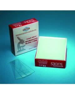 United Scientific Microscope Slides, Glass, Plain, 75mm X 25mm, Pack Of 72
