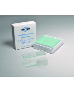 United Scientific Microscope Slides, Glass, Plain, Rounded Corners, 75mm X 25mm, Pack Of 72