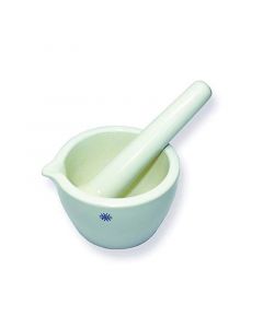 United Scientific Fully Glazed Mortar & Pestle, 80 Ml Volume, 80 Mm Mortar Diameter