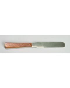 United Scientific Spatula, Stainless Steel, W Wooden Handle, 3 Blade