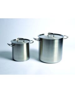 United Scientific Utility Tanks W/ Lid (Stock Pot), Stainless Steel 37 L