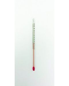 United Scientific Thermometer, Red Liquid, 6, Total Immersion, Dual Scale, -20 To 110 C 0 To 230 F