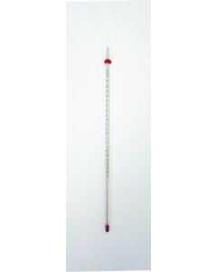 United Scientific Thermometer, Red Liquid, 12, Total Immersion, Dual Scale, -20 To 110 C 0 To 230 F