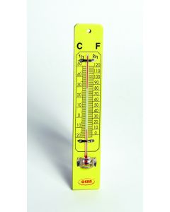 United Scientific Wall Thermometer On Wooden Base