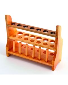 United Scientific Test Tube Rack, Wooden, 13-Tube