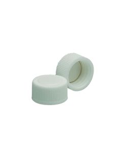 DWK WHEATON® White Polypropylene Screw Cap, Poly-Vinyl Liner, 13-425, Case of 144