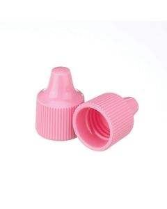 DWK WHEATON® Dropper Tip Cap, 15-415, Pink, Case of 100