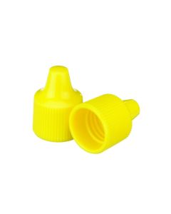 DWK WHEATON® Dropper Tip Cap, 15-415, Yellow, Case of 100