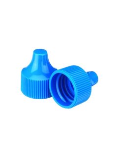 DWK WHEATON® Dropper Tip Cap, 20-410, Blue, Case of 100