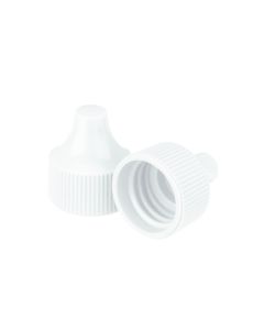 DWK WHEATON® Dropper Tip Cap, 20-410, White, Case of 100