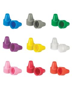 DWK WHEATON® Dropper Tip Cap, 13-425, Pink, Case of 100