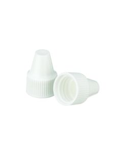 DWK WHEATON® Dropper Tip Cap, 13-425, White, Case of 100