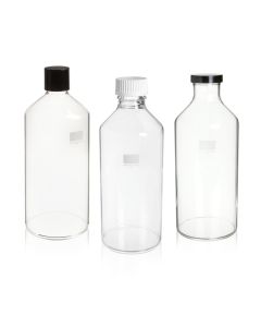 DWK WHEATON® Roller bottle With 38mm Deep, Skirted, Black Phenolic Screw Cap With White Styrene-butadiene Rubber Liner (GPI 38-415), 1760 mL