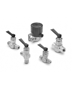 GSTEK Brass Toggle Valve, 1/4 in. Swagelok Tube Fitting, EA